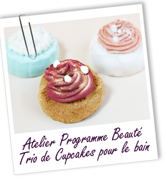 Atelier Programme beauté - Trio de cupcakes pour le bain - Aroma-Zone