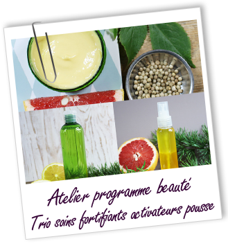 Atelier Programme beauté - TRIO DE SOINS CAPILLAIRES FORTIFIANTS ET ACTIVATEURS DE POUSSE - Aroma-Zone