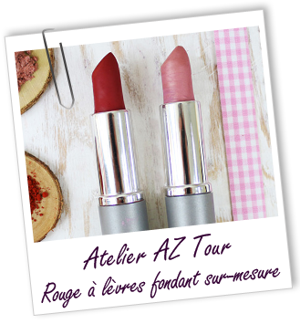 ATELIERS AZ TOUR - Rouge à lèvres fondant rouge cerise ou rose vintage