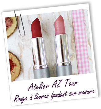 ATELIERS AZ TOUR - Rouge à lèvres fondant rouge cerise ou rose vintage ATELIERS AZ TOUR - Rouge à lèvres fondant rouge cerise ou rose vintage