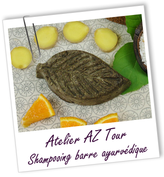 ATELIERS AZ TOUR - Shampooing barre Beauté ayurvédique Shikakaï & Basilic ATELIERS AZ TOUR - Shampooing barre Beauté ayurvédique Shikakaï & Basilic