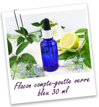 Flacon compte-goutte en verre bleu 30ml Aroma-Zone Flacon compte-goutte en verre bleu 30ml Aroma-Zone