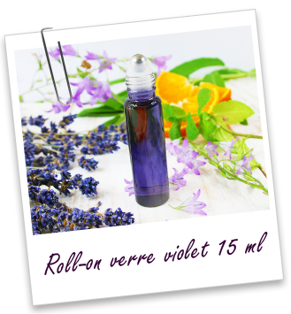 Flacon roll-on 15 ml en verre violet et bille acier Aroma-Zone Flacon roll-on 15 ml en verre violet et bille acier Aroma-Zone
