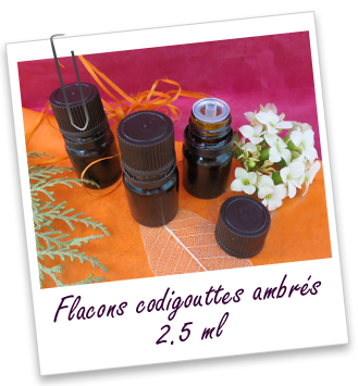 Flacons en verre ambré 2.5 ml Flacons en verre ambré 2.5 ml