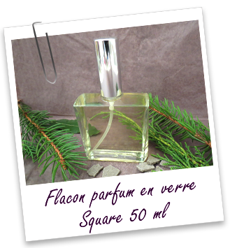 Flacon vaporisateur en verre Square 50 ml  Aroma-Zone
