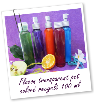Flacon transparent PET rose framboise 100% recyclé 100 ml Aroma-Zone
