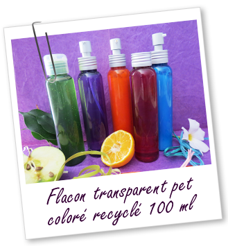 Flacon transparent PET orange mandarine 100% recyclé 100 ml Aroma-Zone Flacon transparent PET orange mandarine 100% recyclé 100 ml Aroma-Zone