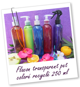 Flacon transparent PET violet aubergine 100% recyclé 250 ml Aroma-Zone