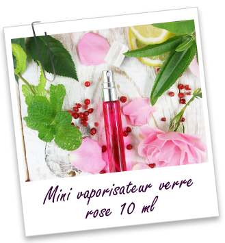 Mini-vaporisateur en verre coloré rose 10 ml Aroma-Zone