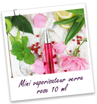 Mini-vaporisateur en verre coloré rose 10 ml Aroma-Zone Mini-vaporisateur en verre coloré rose 10 ml Aroma-Zone