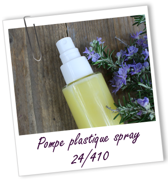 Pompe spray plastique blanche 24/410 Aroma-Zone