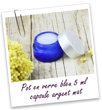 Pot verre bleu 5 ml Aroma-Zone Pot verre bleu 5 ml Aroma-Zone