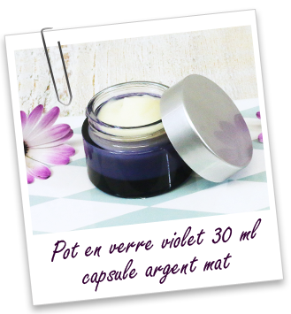 Pot verre violet 30 ml Aroma-Zone