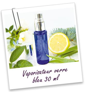 Mini-vaporisateur en verre bleu 30 ml Aroma-Zone Mini-vaporisateur en verre bleu 30 ml Aroma-Zone