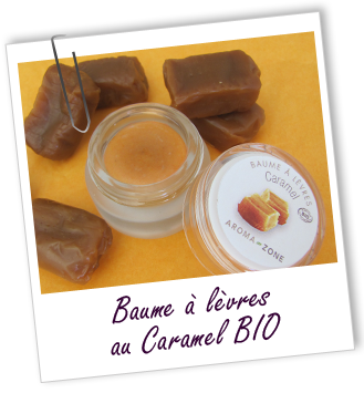 Baume à lèvres BIO au karité et au CARAMEL Aroma-Zone Baume à lèvres BIO au karité et au CARAMEL Aroma-Zone
