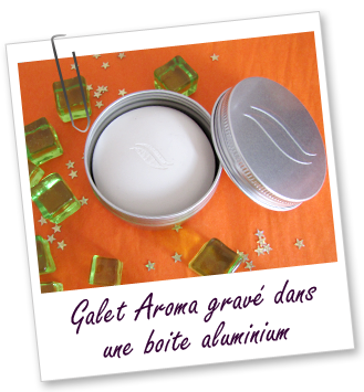 Galet aroma gravé dans une boîte aluminium Aroma-Zone Galet aroma gravé dans une boîte aluminium Aroma-Zone