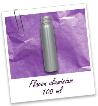 Flacon aluminium 100 ml et capsule aluminium Aroma-Zone
