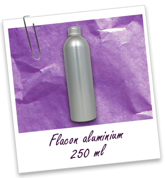 Flacon aluminium 250 ml et capsule aluminium Aroma-Zone