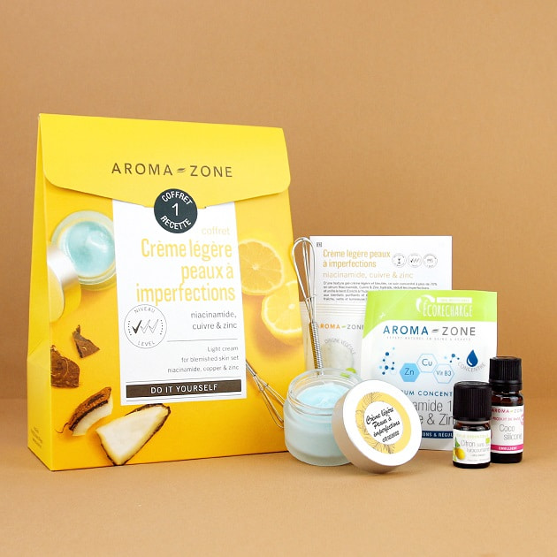 Coffret cosmétique maison Crème légère peaux à imperfections Coffret cosmétique maison Crème légère peaux à imperfections