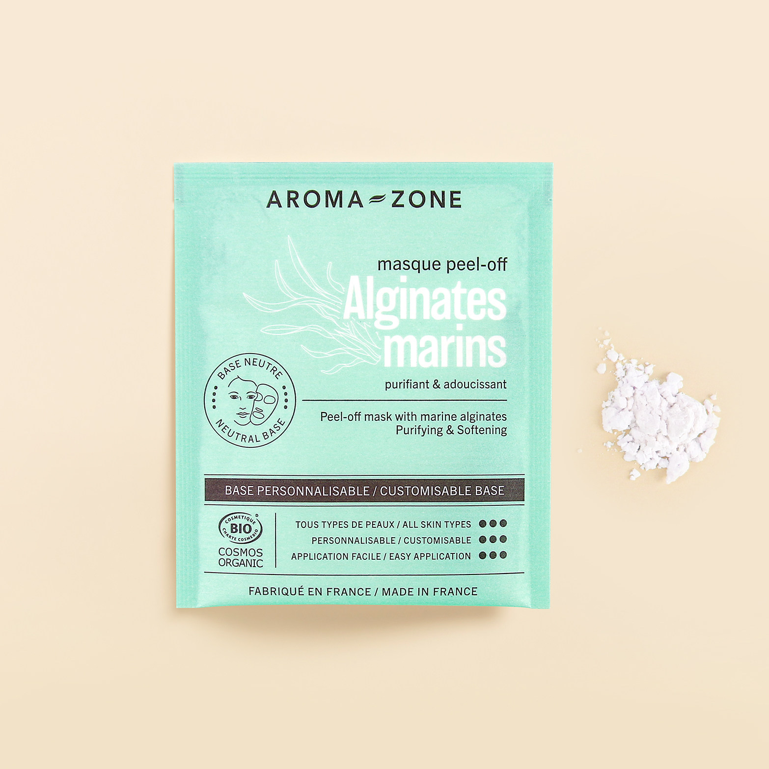 Masque Peel-Off alginates marins BIO Aroma-Zone Masque Peel-Off alginates marins BIO Aroma-Zone