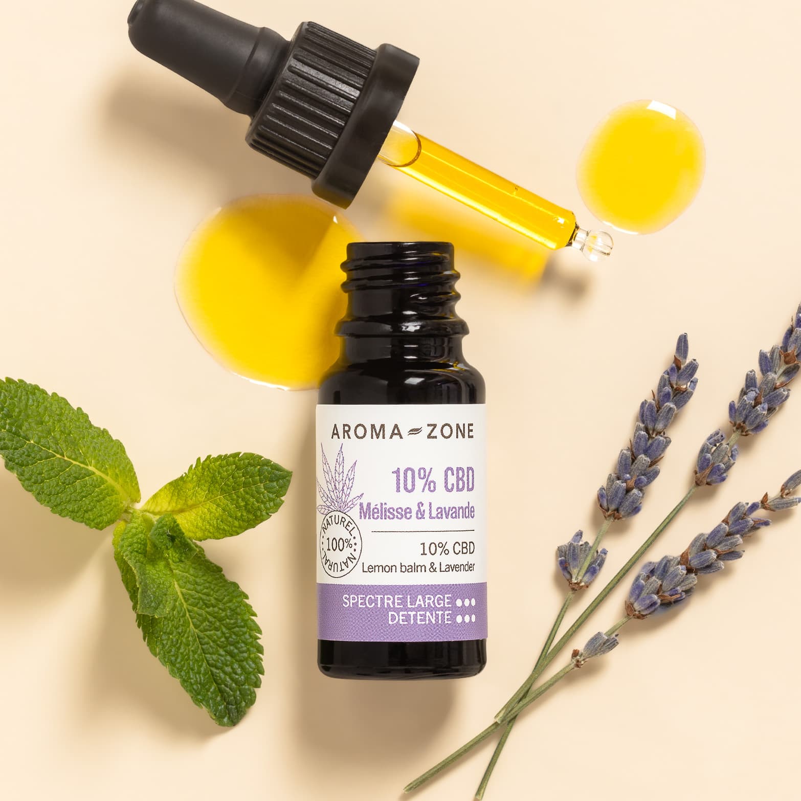 Huile CBD 10% Mélisse & Lavande Huile CBD 10% Mélisse & Lavande