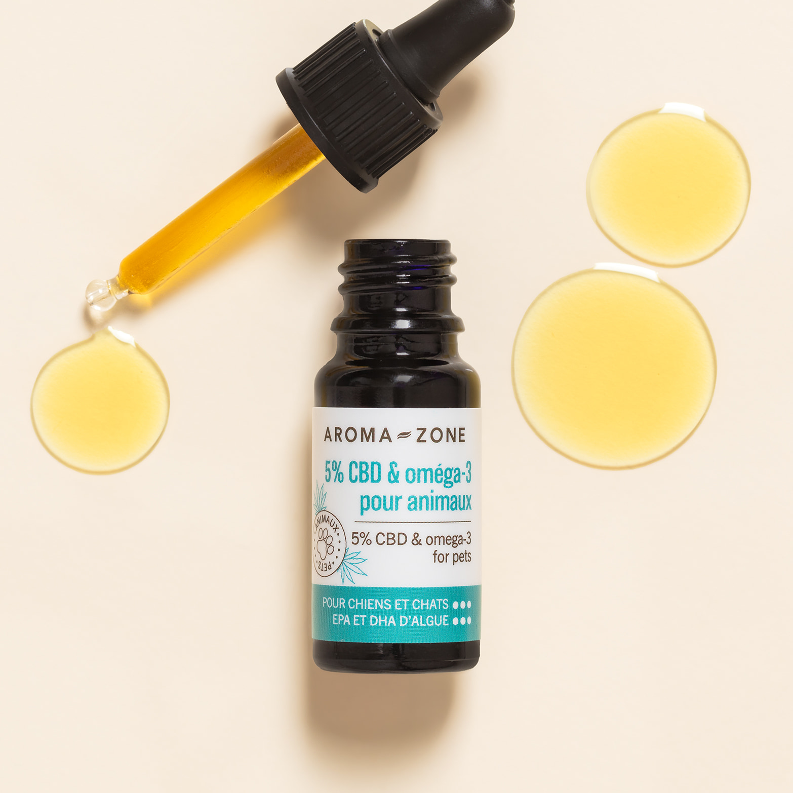 Huile 5% CBD & oméga 3 Animaux Huile 5% CBD & oméga 3 Animaux