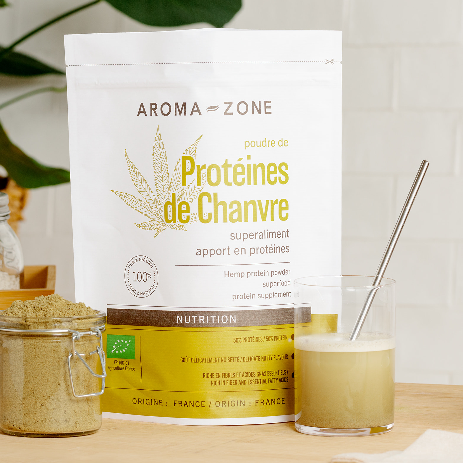 Poudre de Protéines de Chanvre BIO Poudre de Protéines de Chanvre BIO