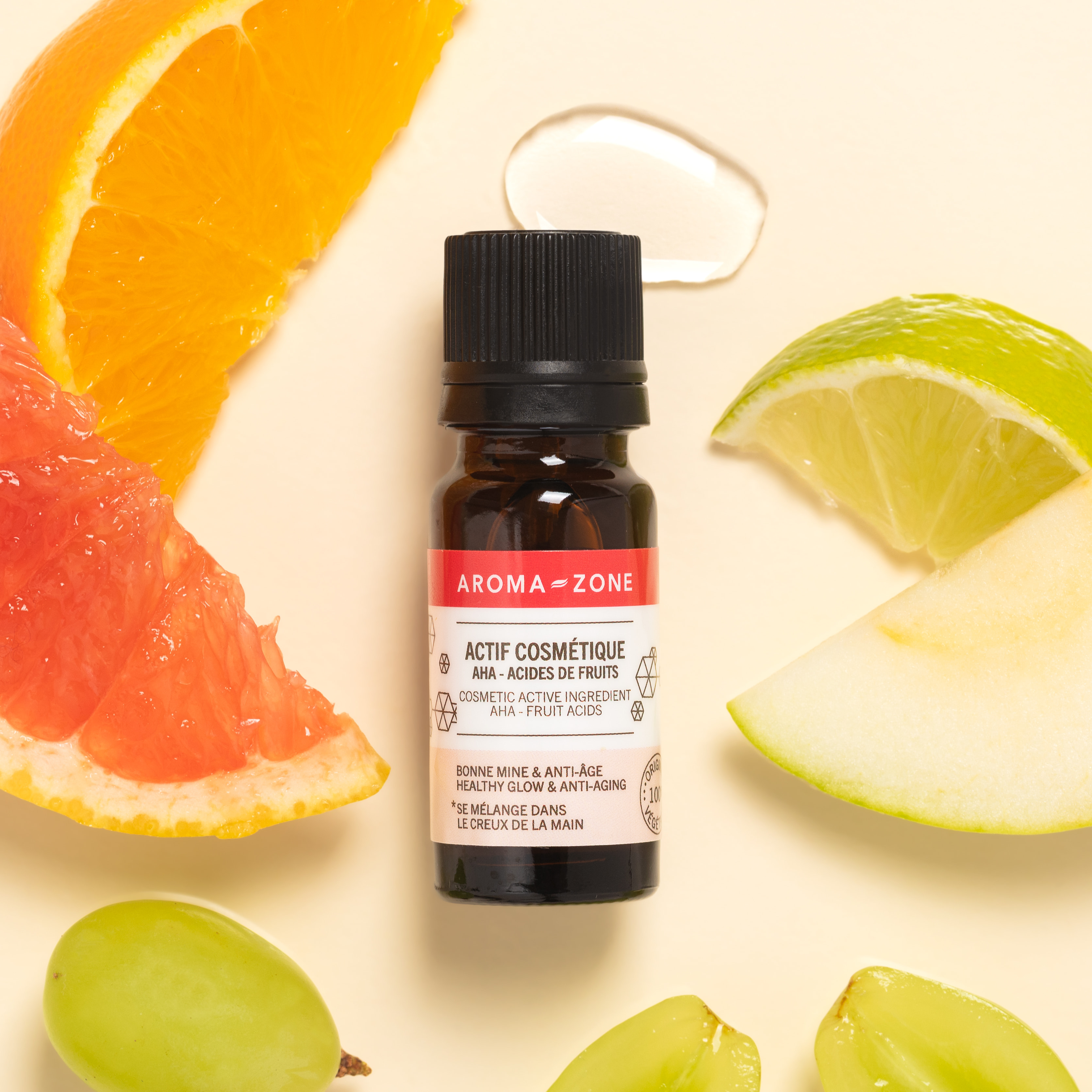 Actif cosmétique AHA Acides fruits Aroma-Zone Actif cosmétique AHA Acides fruits Aroma-Zone