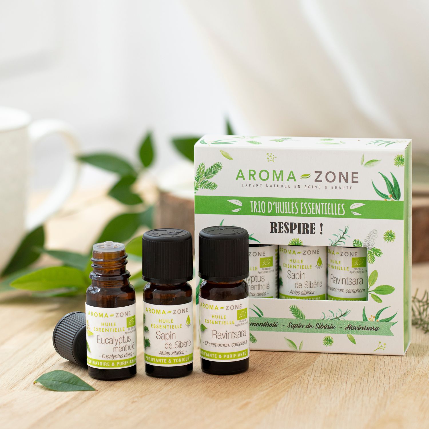 Coffret trio d'huiles essentielles - Respire ! Coffret trio d'huiles essentielles - Respire !