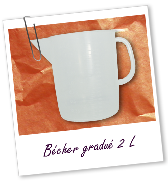 Bécher gradué 2L en plastique Aroma-Zone Bécher gradué 2L en plastique Aroma-Zone