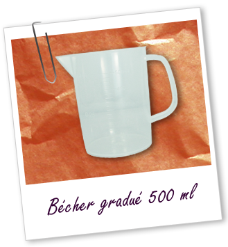 Bécher gradué 500 ml en plastique Aroma-Zone Bécher gradué 500 ml en plastique Aroma-Zone