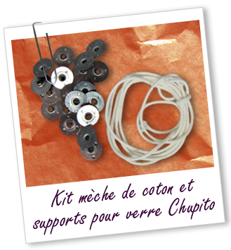 Matériel de fabrication de bougies : mèche à bougie + 20 supports pour Matériel de fabrication de bougies : mèche à bougie + 20 supports pour