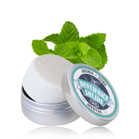 Dentifrice solide BIO à la menthe dans sa boite 20g 